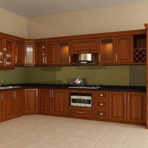 tủ bếp gỗ xoan đào