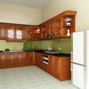 tủ bếp gỗ xoan đào