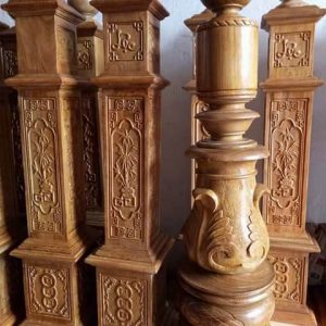 trụ lục bình đẹp gỗ lim nam phi