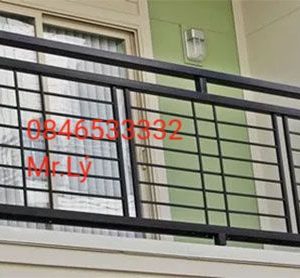lan can sắt ngoài trời