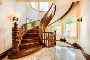 cầu thang gỗ lim nam phi